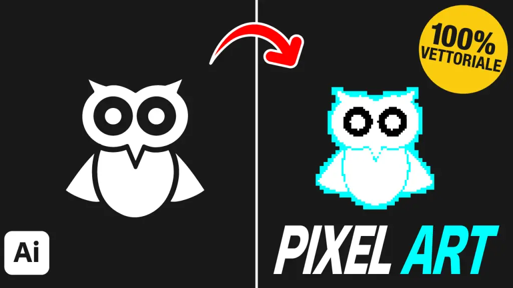 Effetto Pixel Art in Illustrator il trucco che non sai!