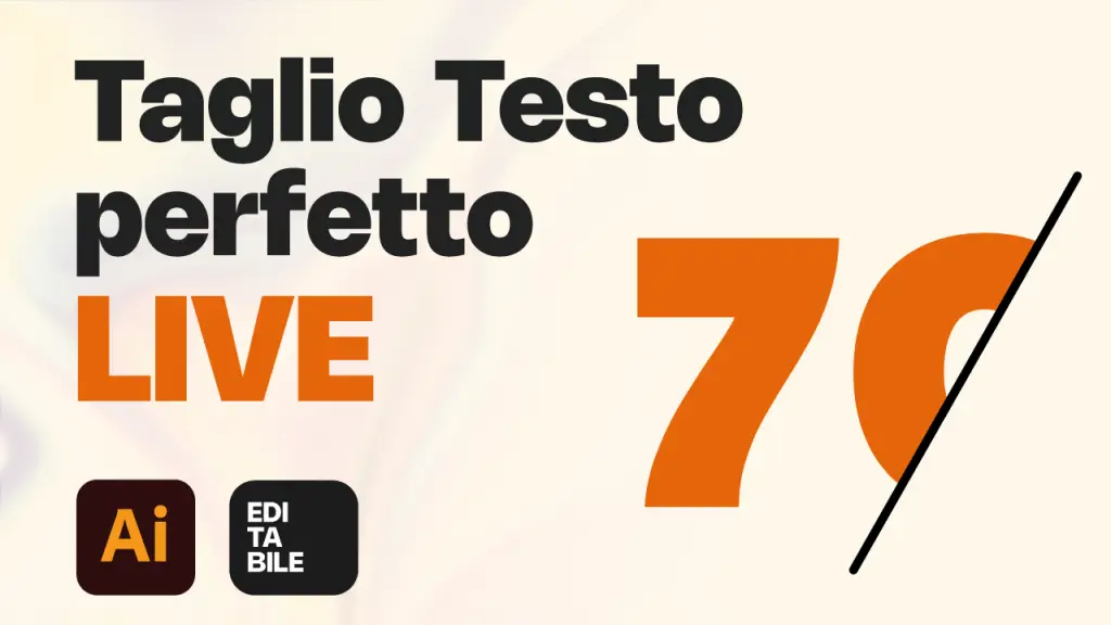 Effetto Testo Tagliato in Illustrator (Editabile Live!)