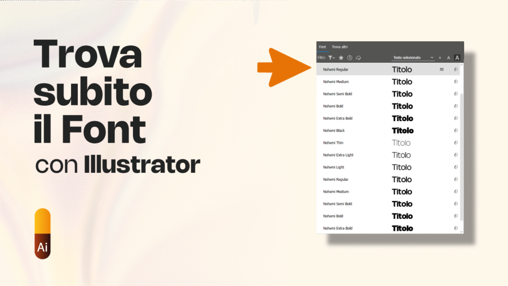 Illustrator: Trucco Font nel Menu – Trovali Senza Scrollare!