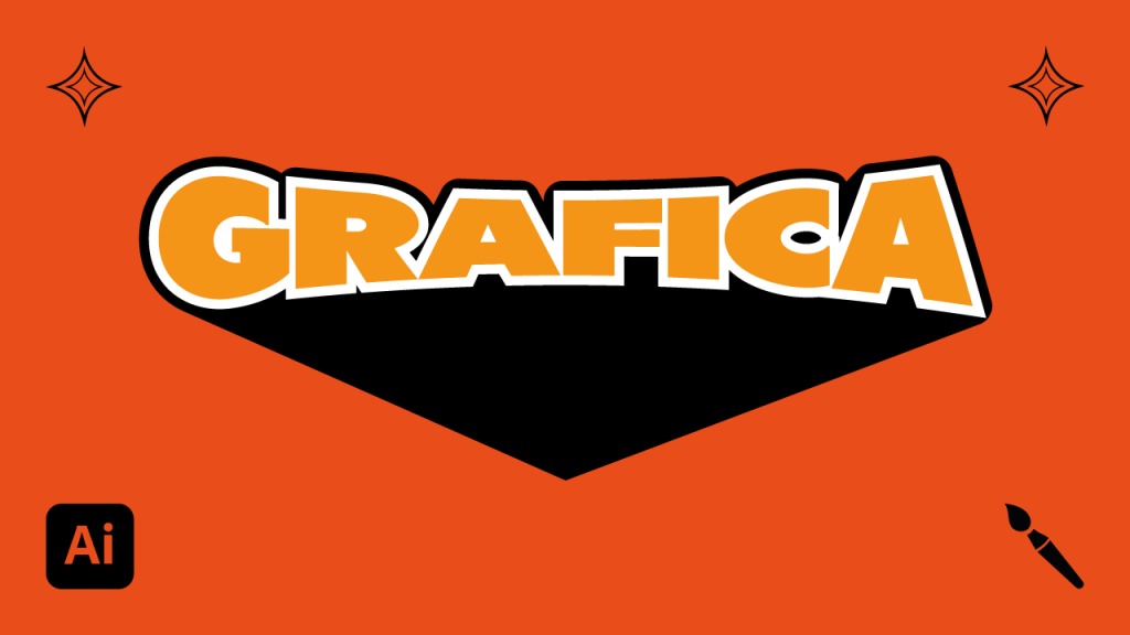 TESTO 3D a CONO in Illustrator Effetto Ombra Unico